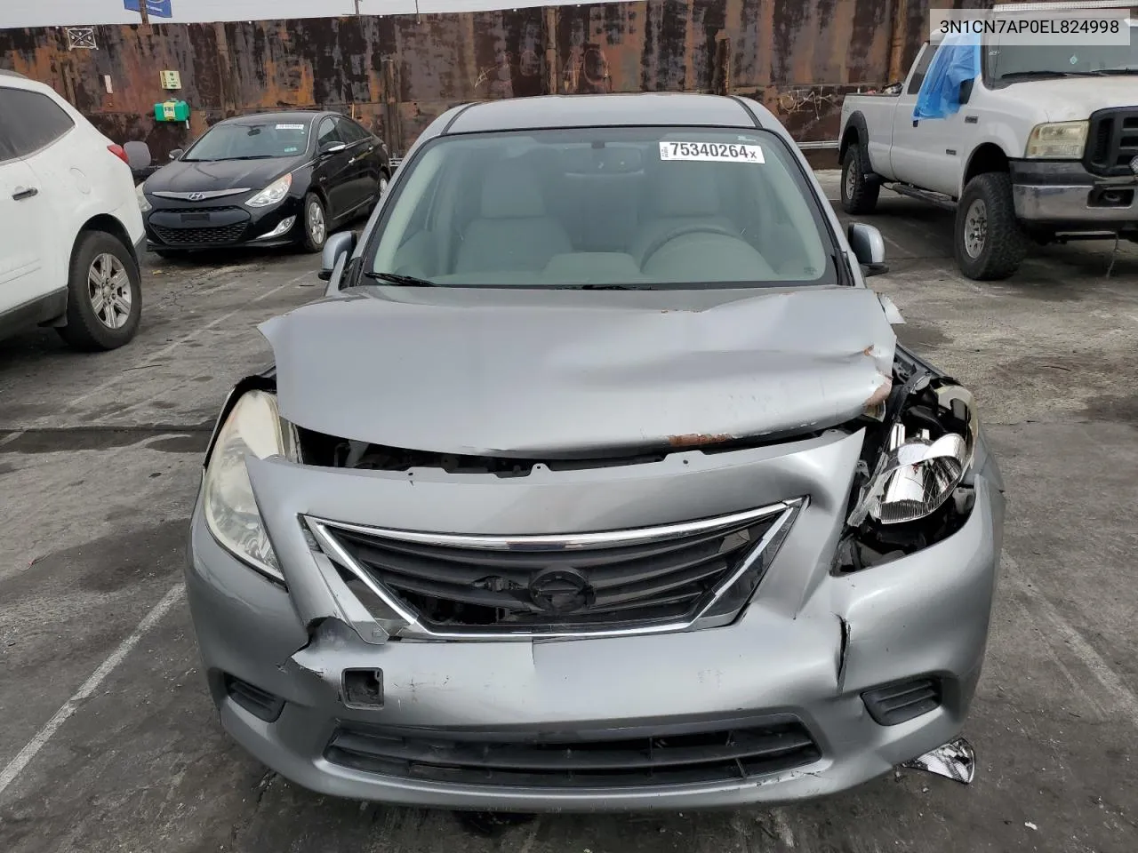 2014 Nissan Versa S VIN: 3N1CN7AP0EL824998 Lot: 75340264