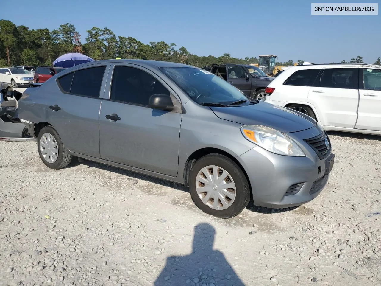 3N1CN7AP8EL867839 2014 Nissan Versa S