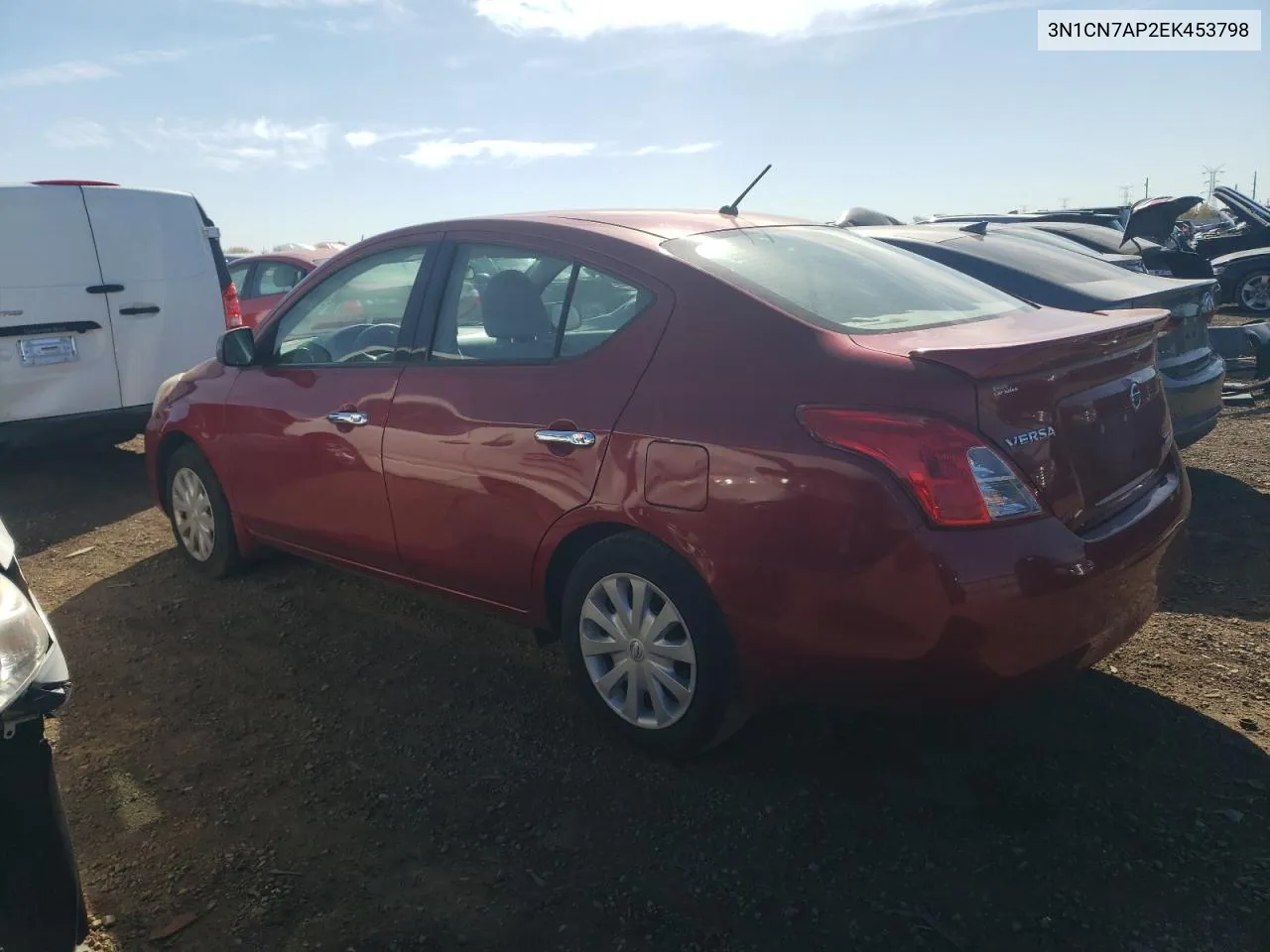 2014 Nissan Versa S VIN: 3N1CN7AP2EK453798 Lot: 75767864