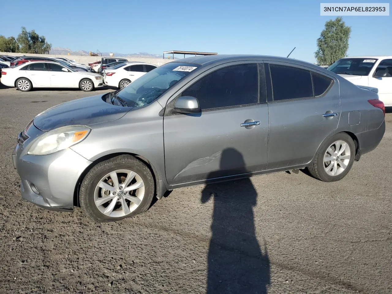 2014 Nissan Versa S VIN: 3N1CN7AP6EL823953 Lot: 76140074