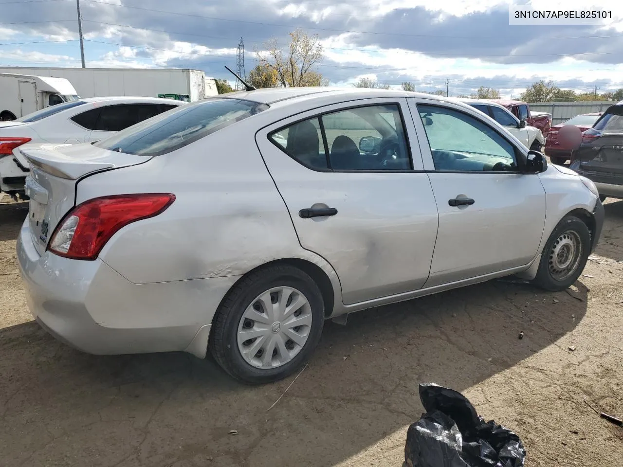 2014 Nissan Versa S VIN: 3N1CN7AP9EL825101 Lot: 76237344