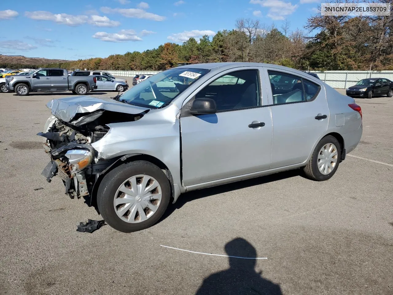 2014 Nissan Versa S VIN: 3N1CN7AP2EL853709 Lot: 76519184