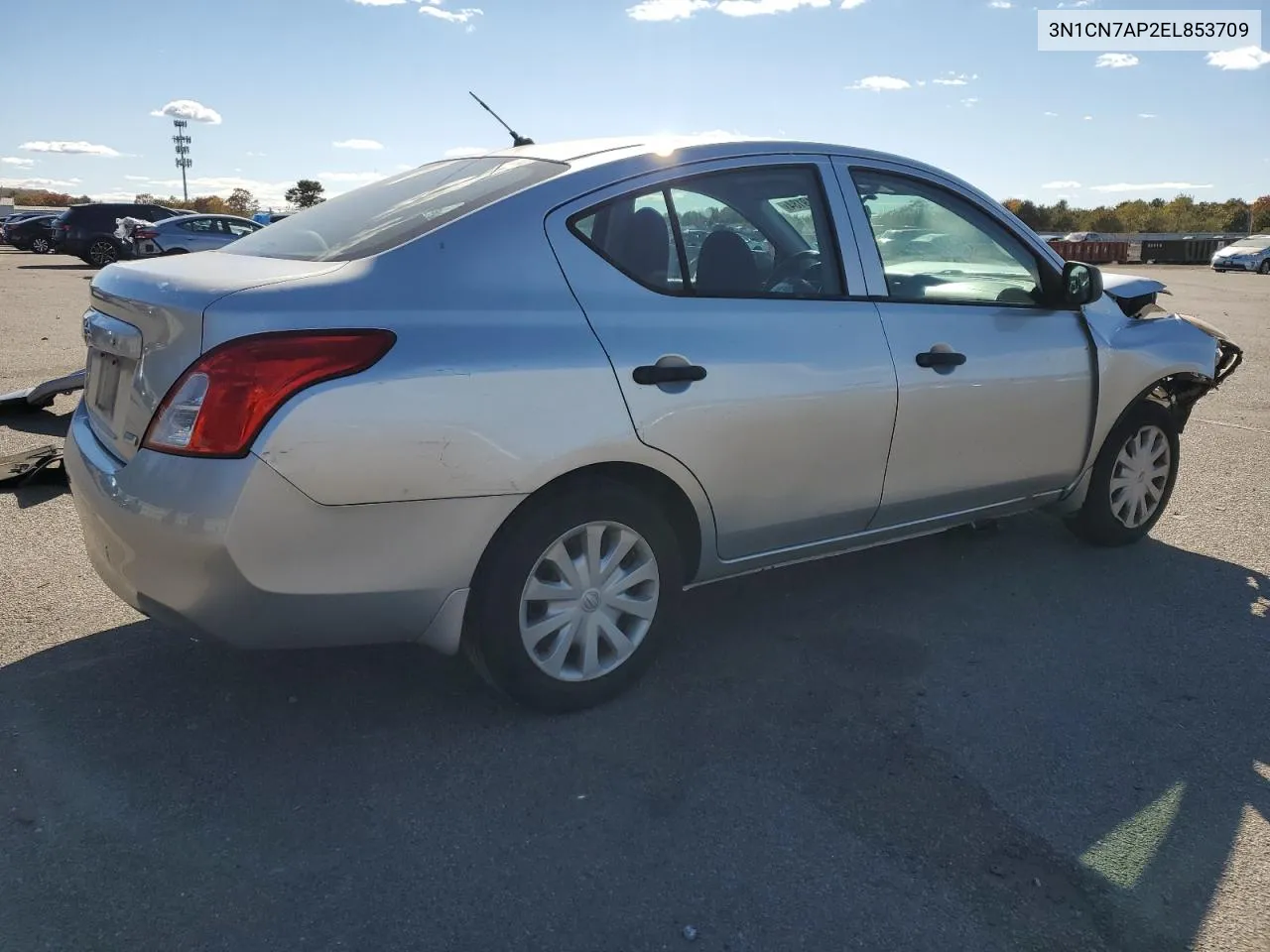 2014 Nissan Versa S VIN: 3N1CN7AP2EL853709 Lot: 76519184