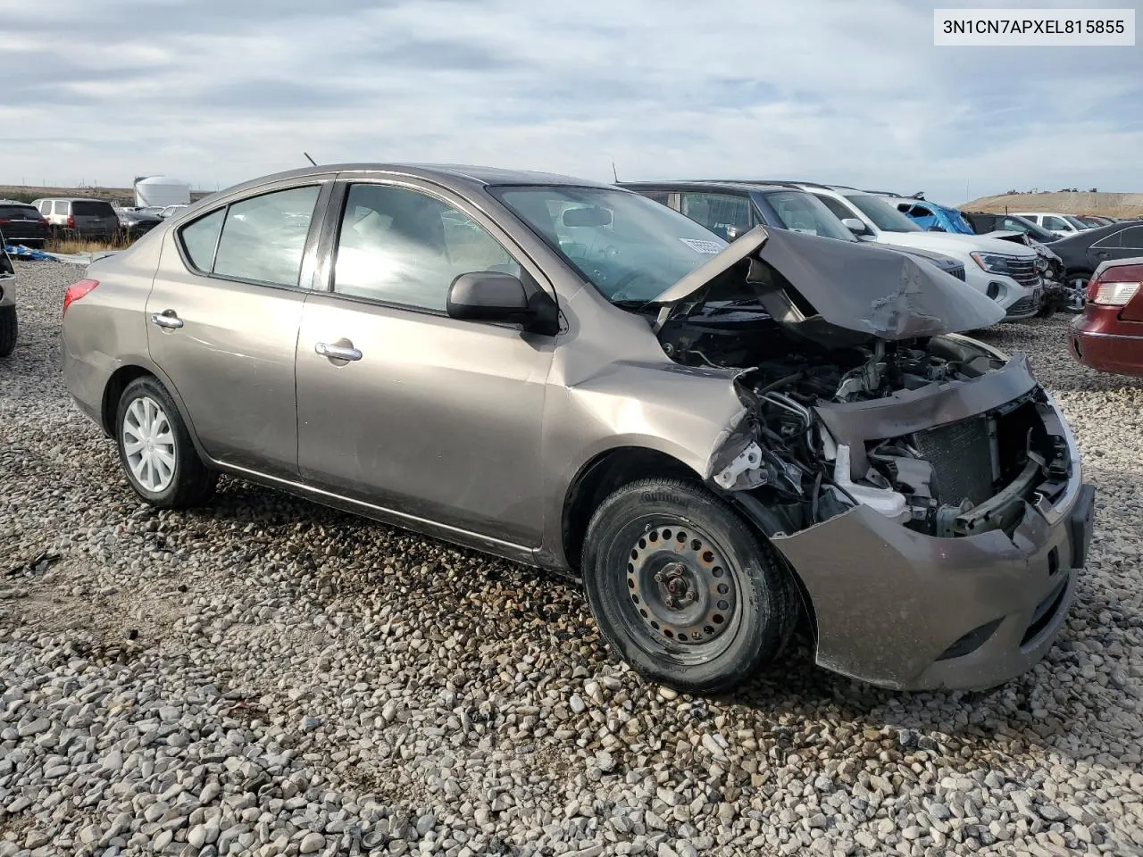 3N1CN7APXEL815855 2014 Nissan Versa S