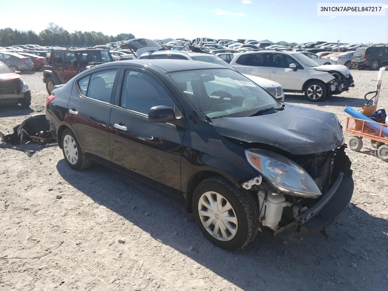 2014 Nissan Versa S VIN: 3N1CN7AP6EL847217 Lot: 76542714