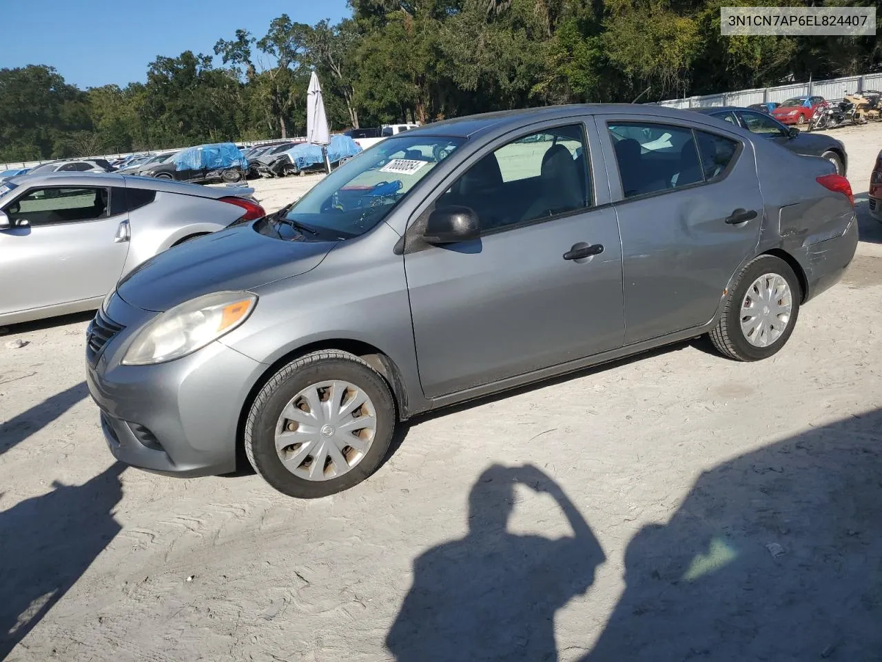 2014 Nissan Versa S VIN: 3N1CN7AP6EL824407 Lot: 76680854