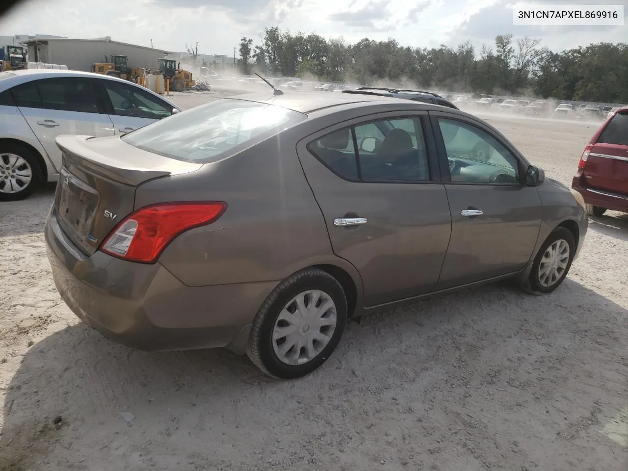 2014 Nissan Versa S VIN: 3N1CN7APXEL869916 Lot: 77255084