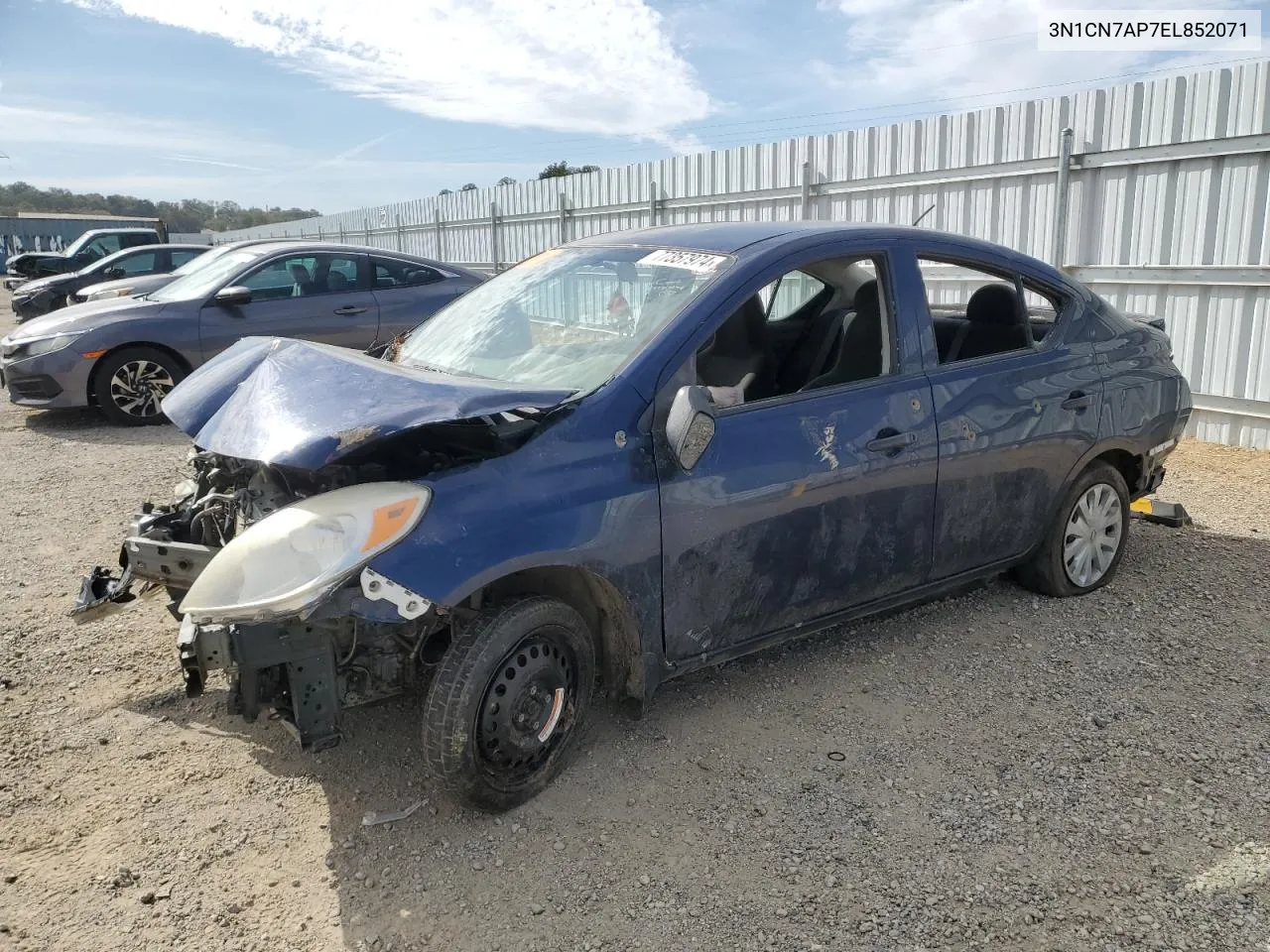 2014 Nissan Versa S VIN: 3N1CN7AP7EL852071 Lot: 77357974