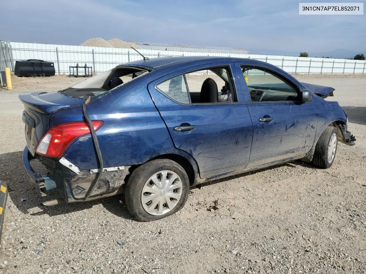 2014 Nissan Versa S VIN: 3N1CN7AP7EL852071 Lot: 77357974