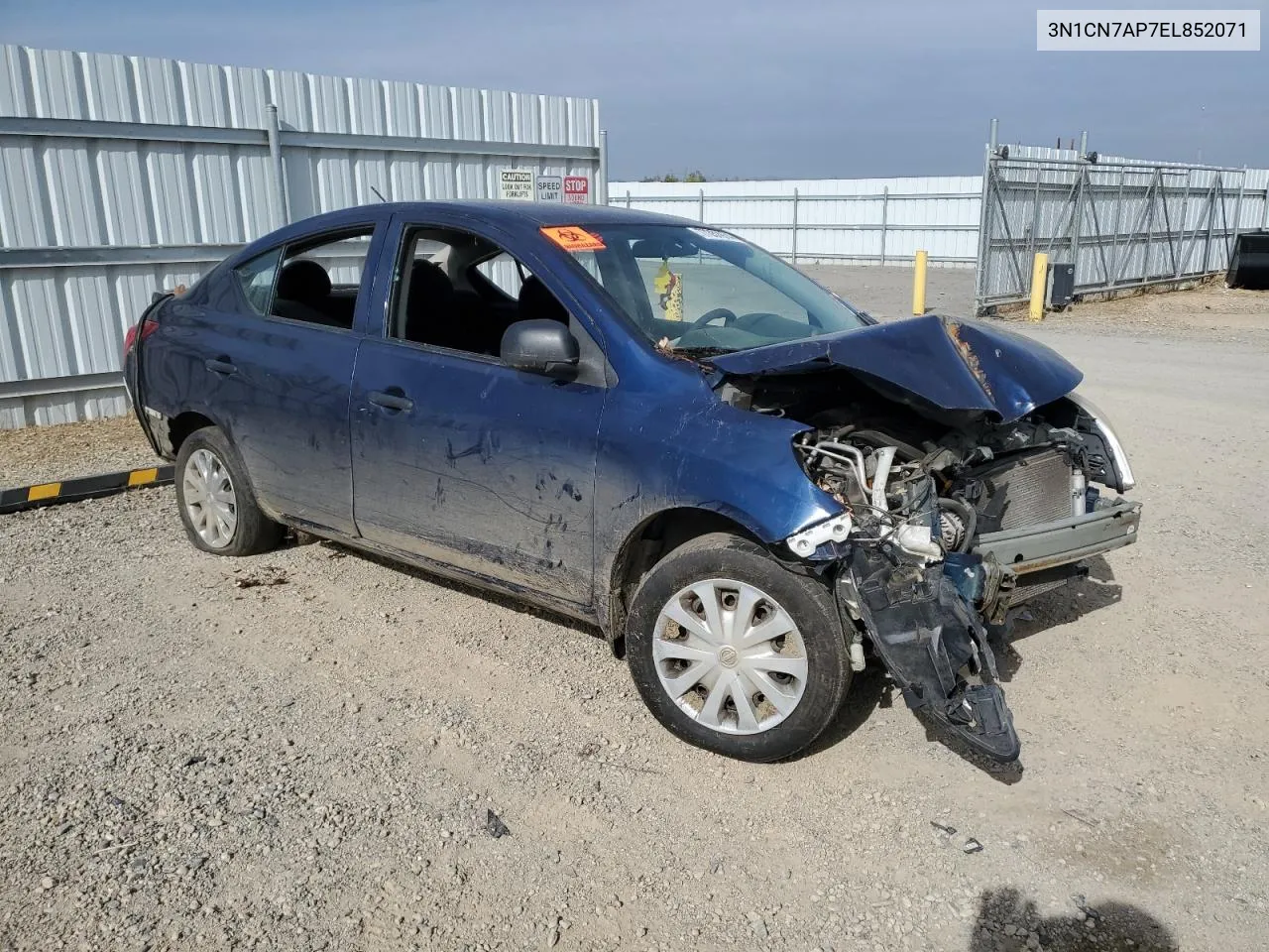 2014 Nissan Versa S VIN: 3N1CN7AP7EL852071 Lot: 77357974