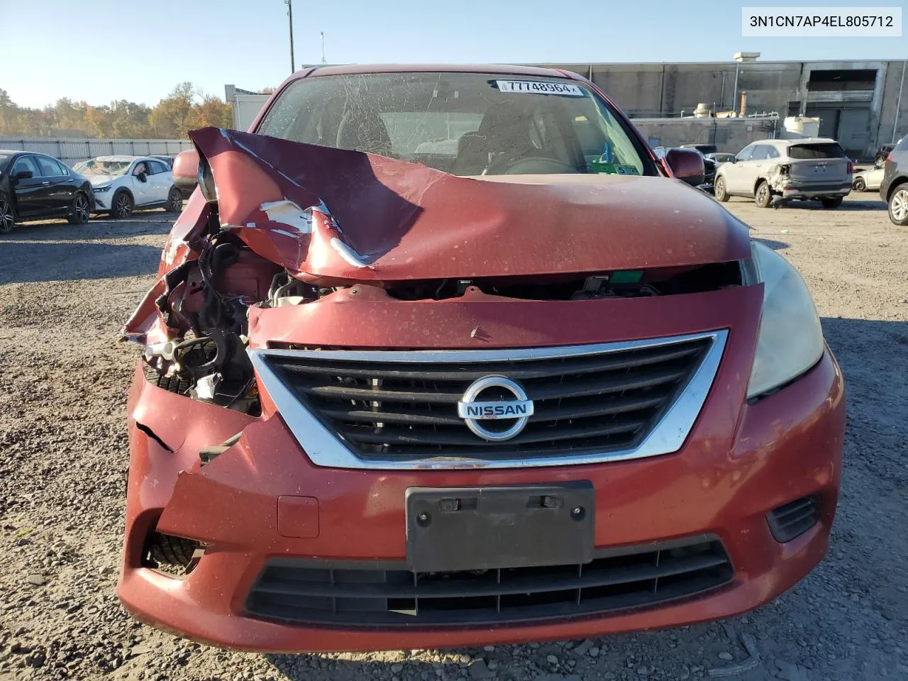 2014 Nissan Versa S VIN: 3N1CN7AP4EL805712 Lot: 77748964