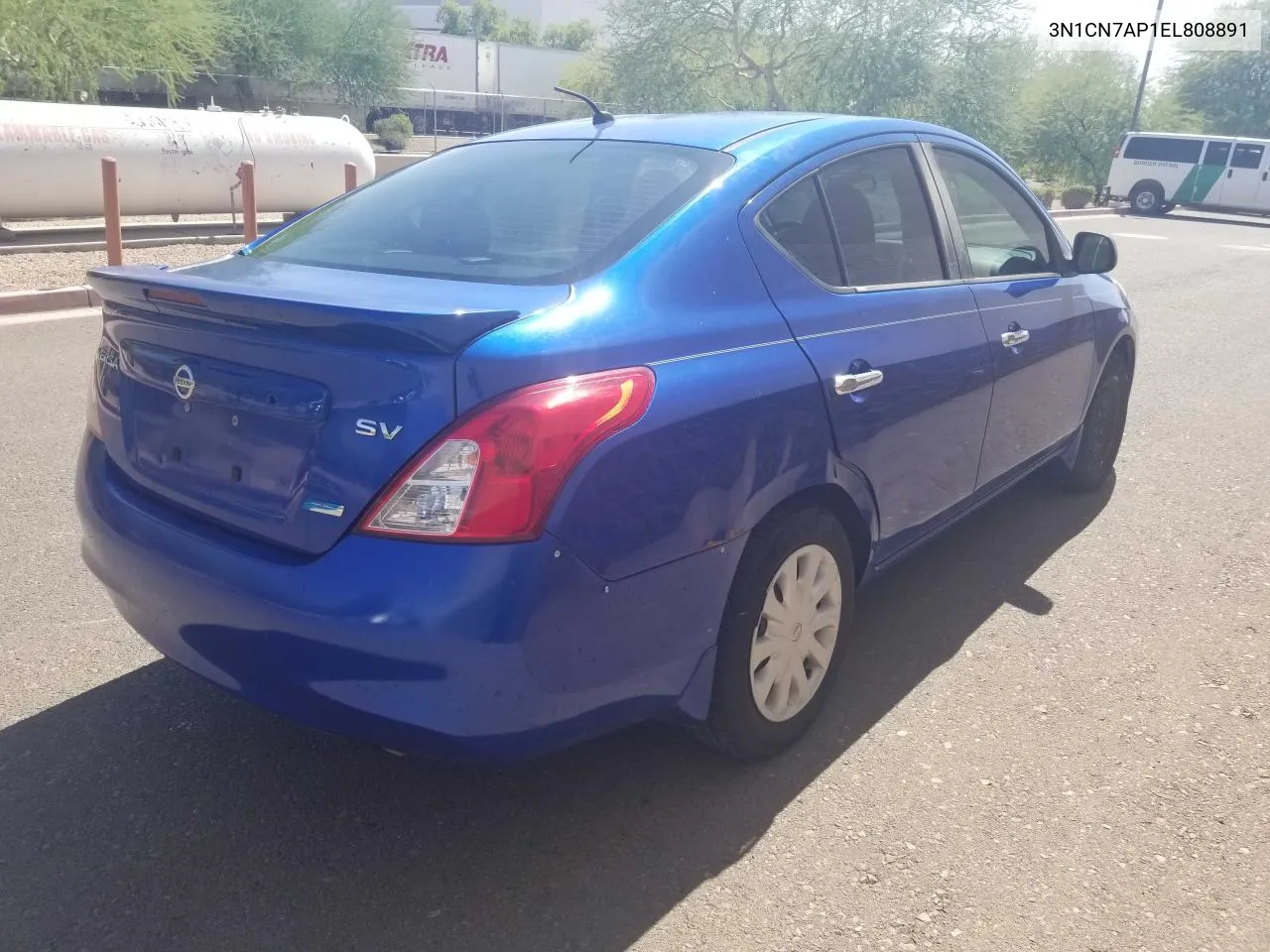 2014 Nissan Versa S VIN: 3N1CN7AP1EL808891 Lot: 77985734