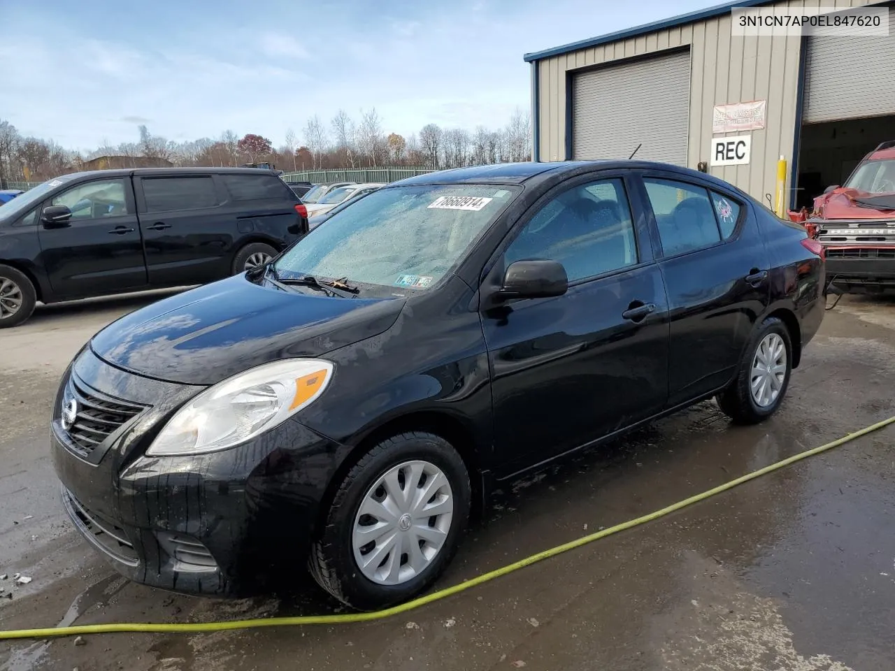 2014 Nissan Versa S VIN: 3N1CN7AP0EL847620 Lot: 78660914