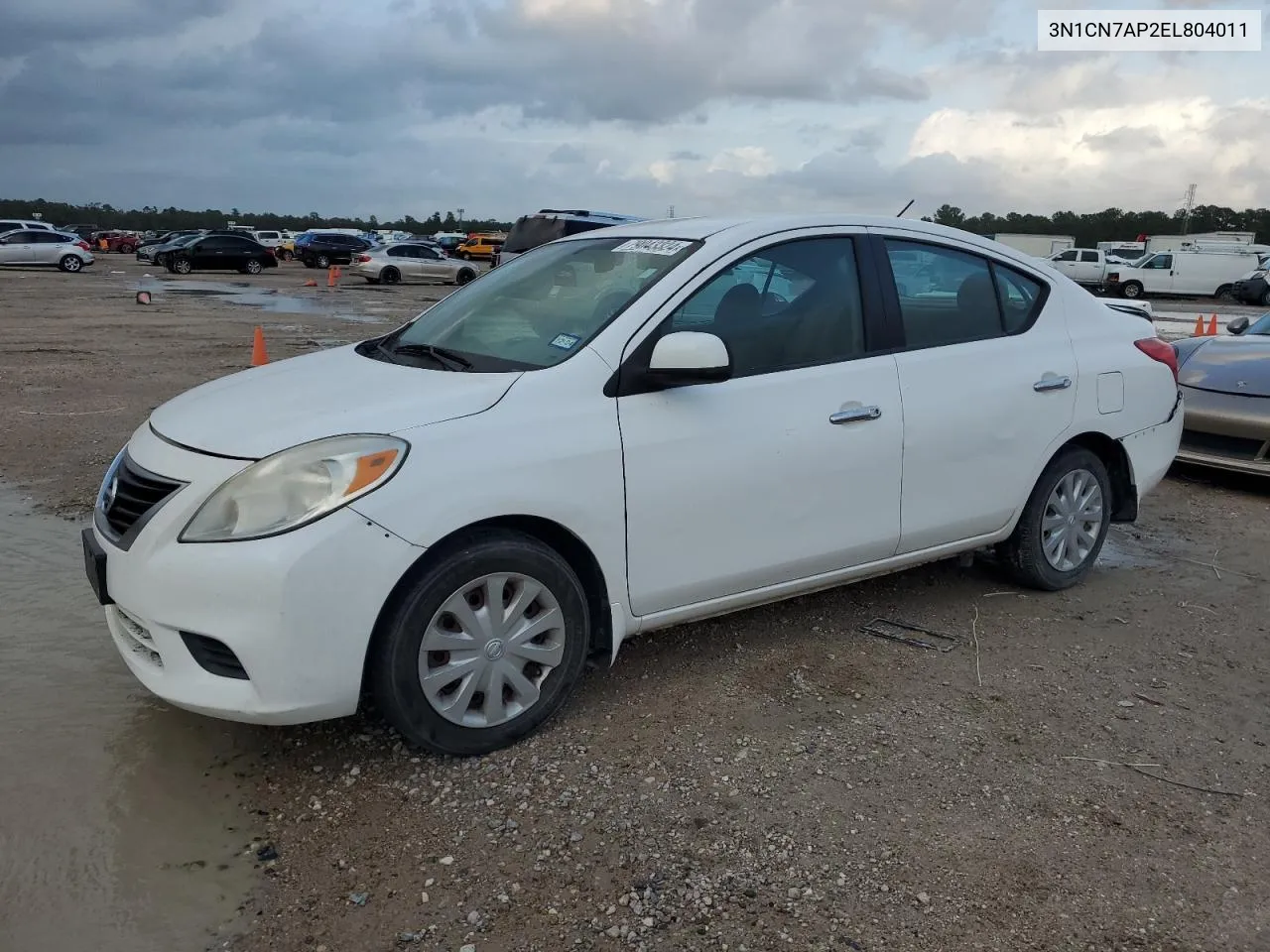 2014 Nissan Versa S VIN: 3N1CN7AP2EL804011 Lot: 79043324