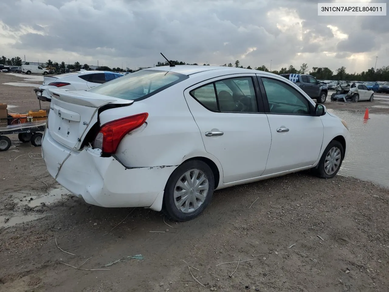 2014 Nissan Versa S VIN: 3N1CN7AP2EL804011 Lot: 79043324