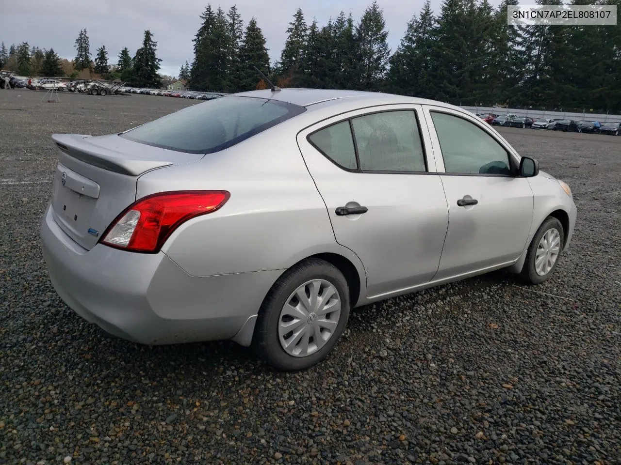 2014 Nissan Versa S VIN: 3N1CN7AP2EL808107 Lot: 80197604