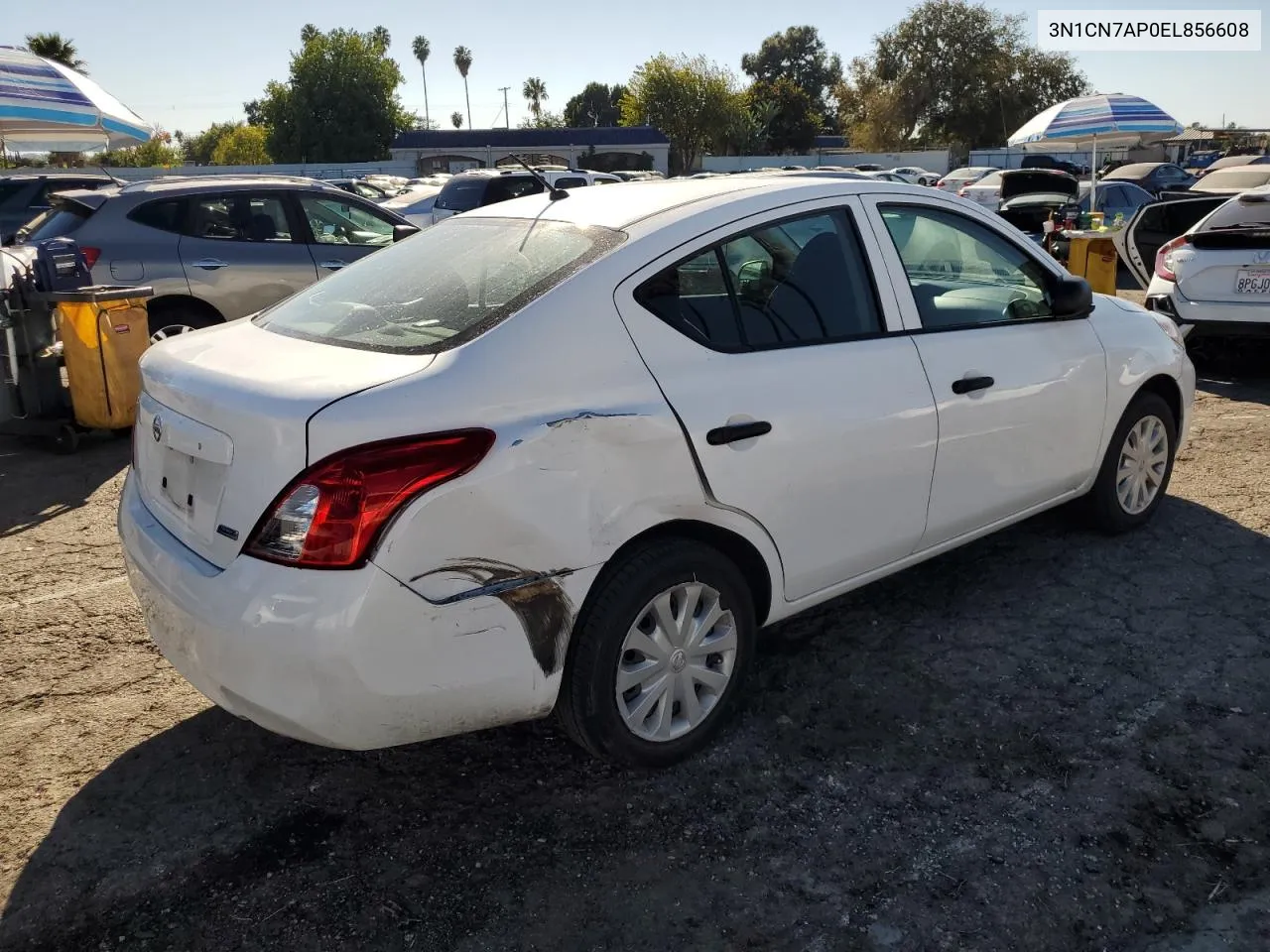 2014 Nissan Versa S VIN: 3N1CN7AP0EL856608 Lot: 80308394