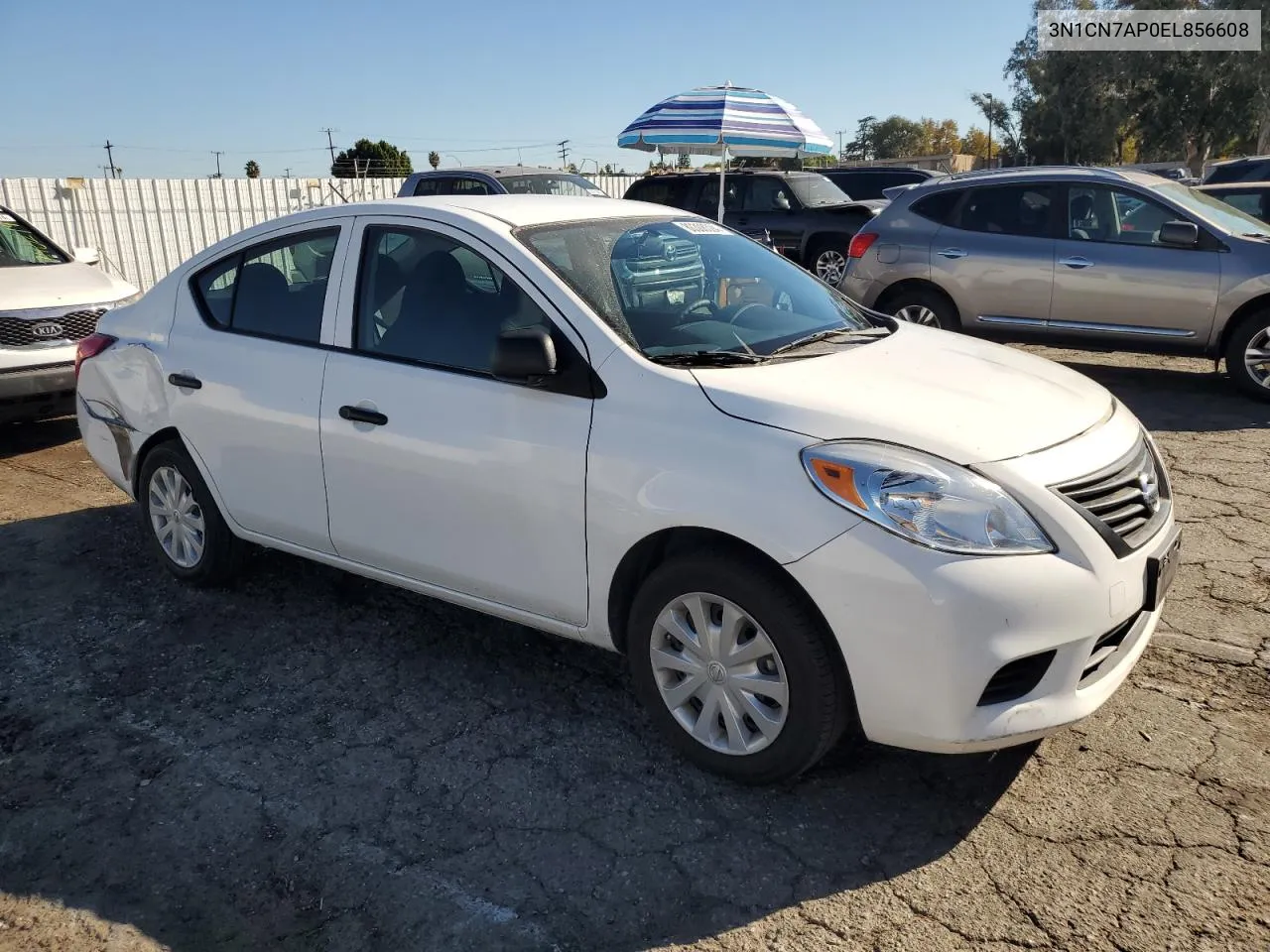 2014 Nissan Versa S VIN: 3N1CN7AP0EL856608 Lot: 80308394