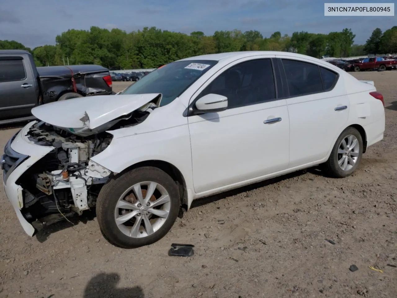 2015 Nissan Versa S VIN: 3N1CN7AP0FL800945 Lot: 50177434