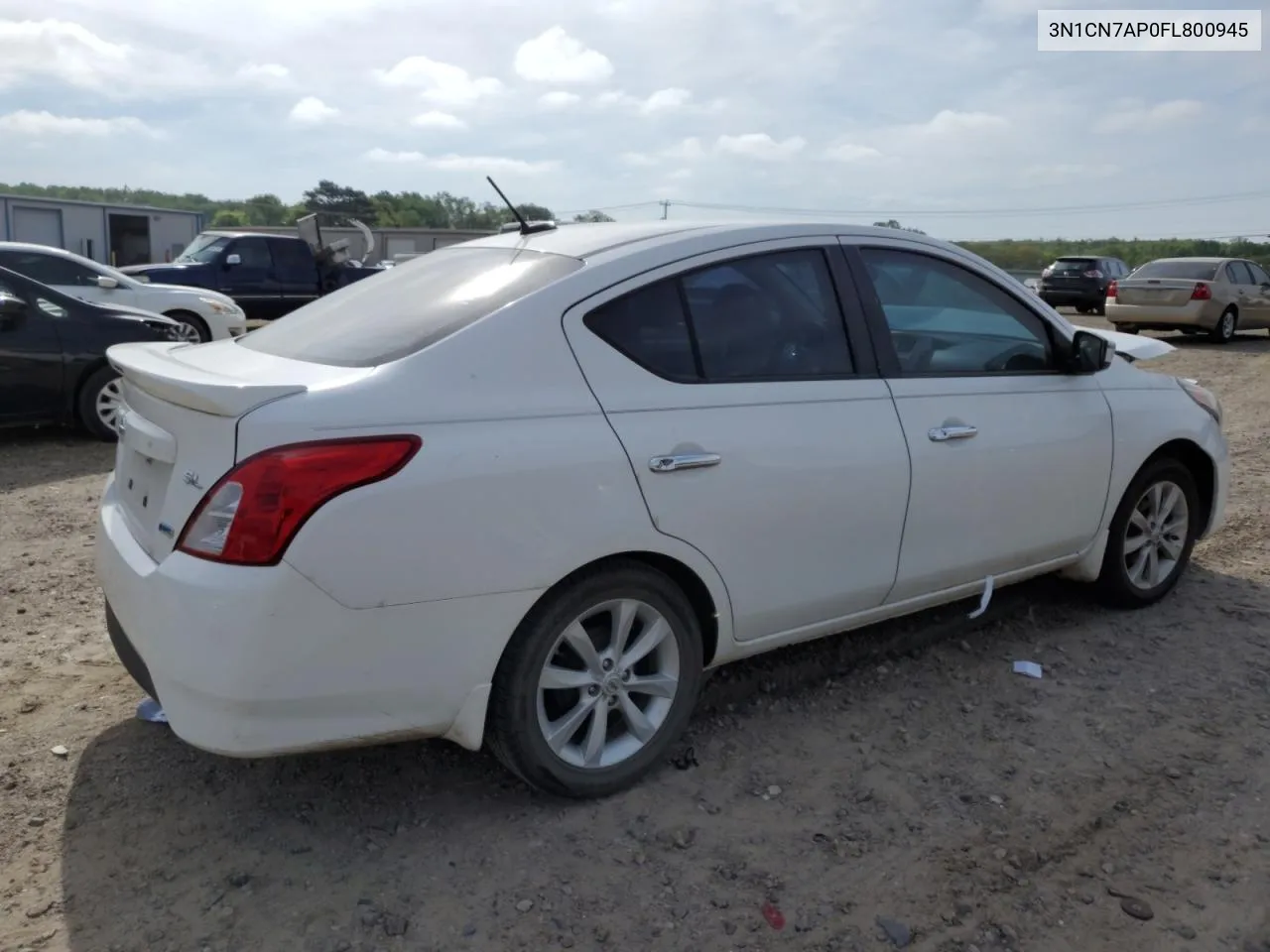 2015 Nissan Versa S VIN: 3N1CN7AP0FL800945 Lot: 50177434