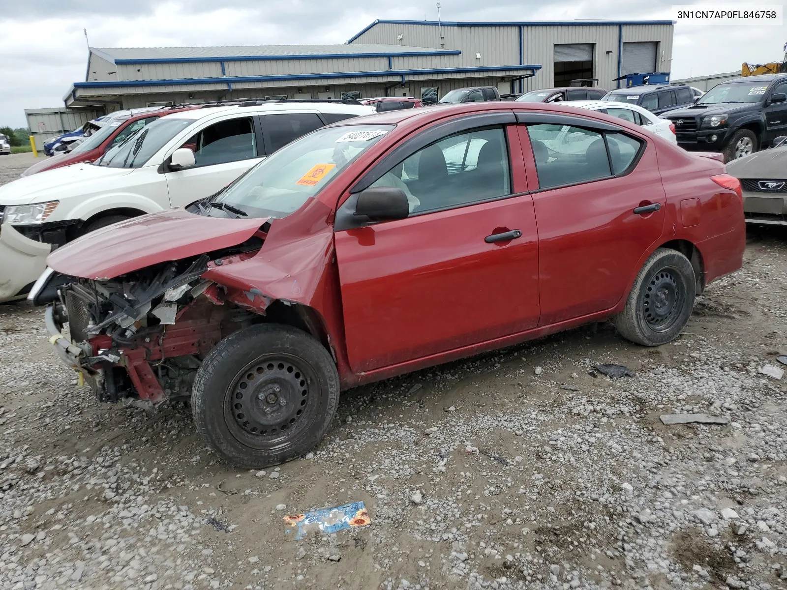 2015 Nissan Versa S VIN: 3N1CN7AP0FL846758 Lot: 54027614