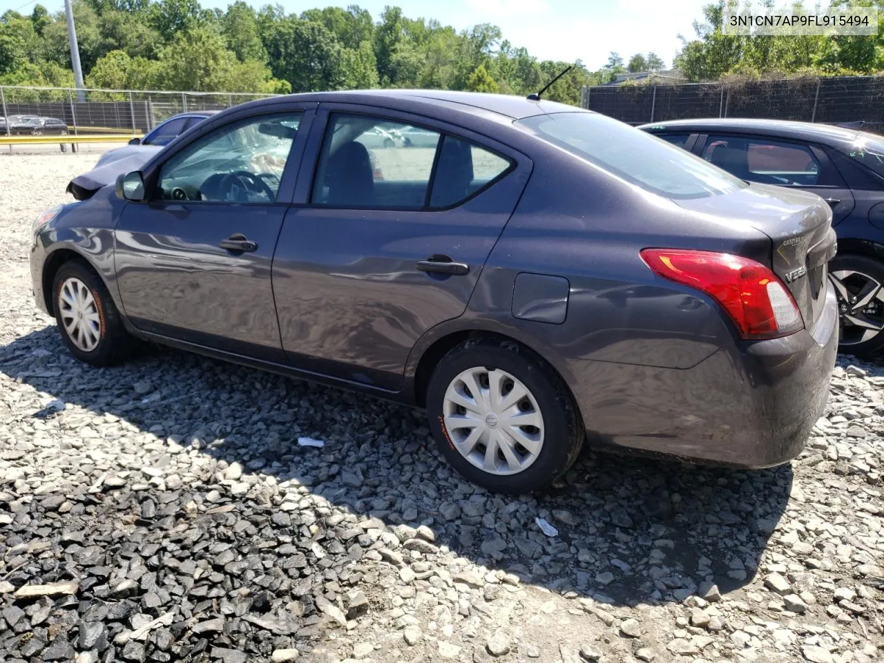 3N1CN7AP9FL915494 2015 Nissan Versa S