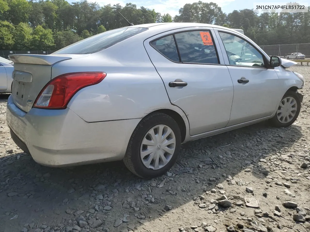 3N1CN7AP4FL851722 2015 Nissan Versa S