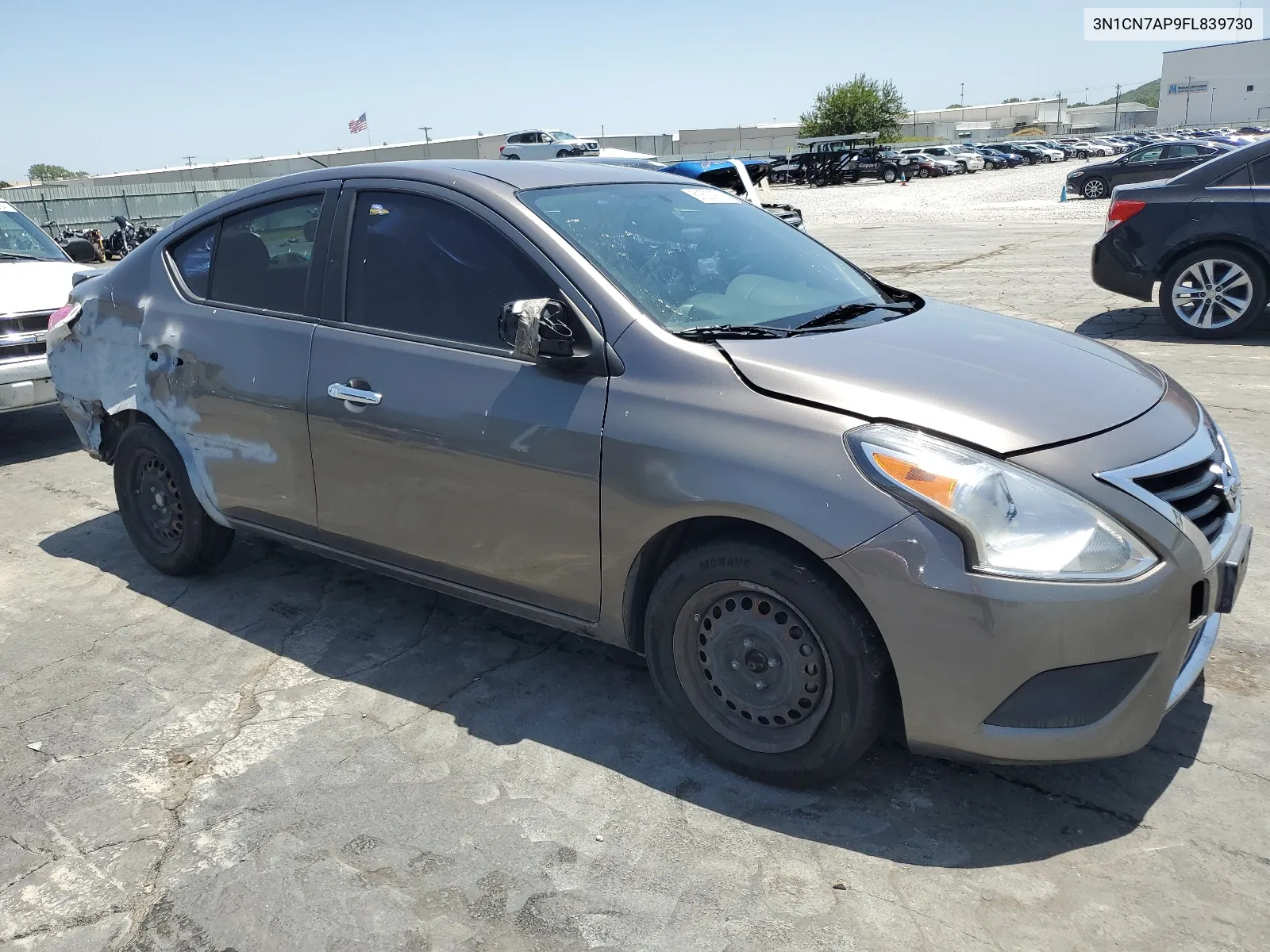 2015 Nissan Versa S VIN: 3N1CN7AP9FL839730 Lot: 61520974