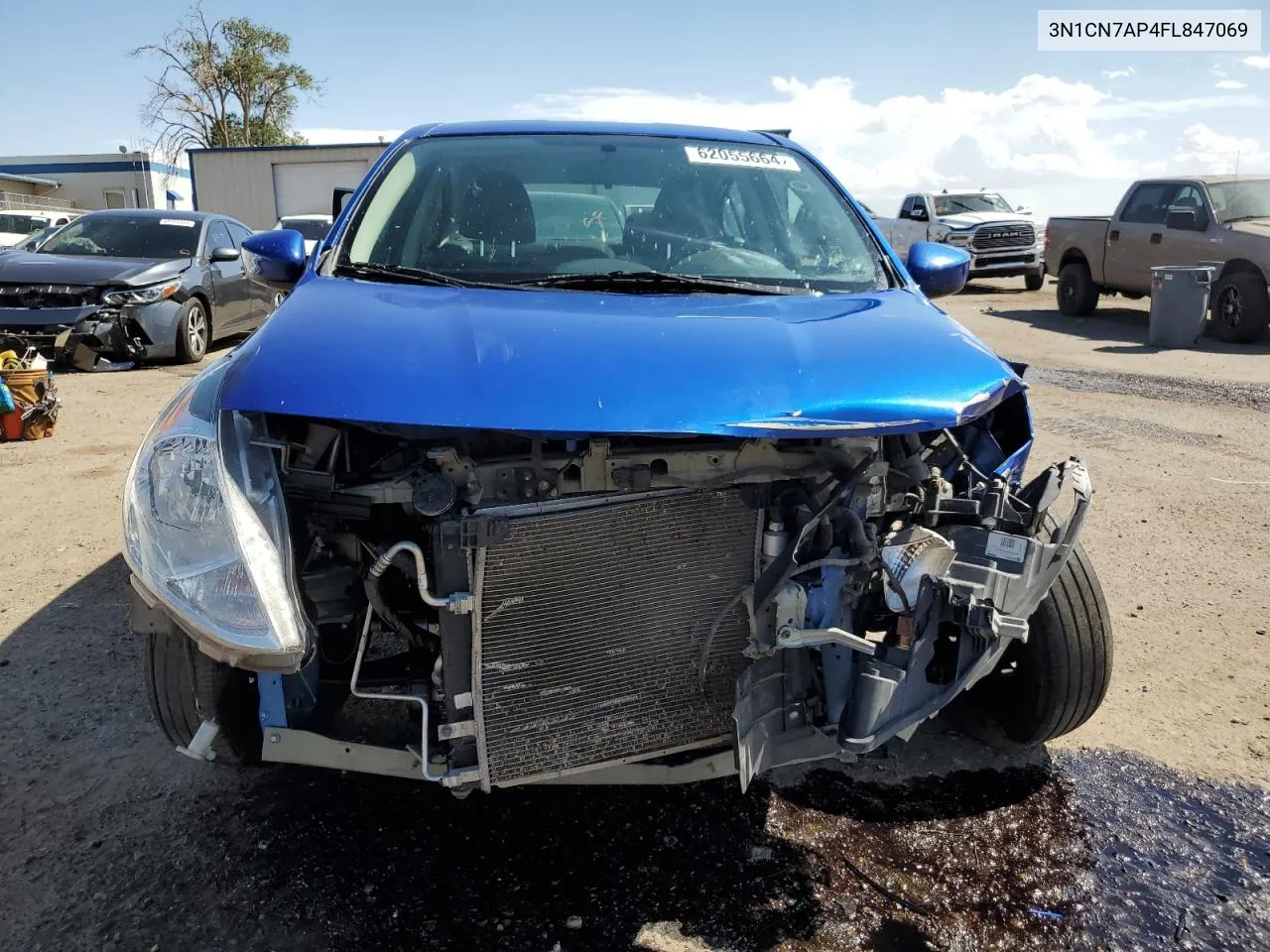 2015 Nissan Versa S VIN: 3N1CN7AP4FL847069 Lot: 62055664