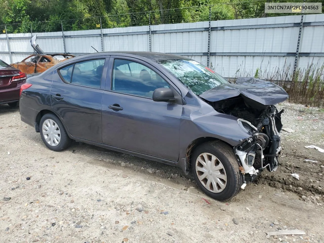 2015 Nissan Versa S VIN: 3N1CN7AP2FL904563 Lot: 65687884