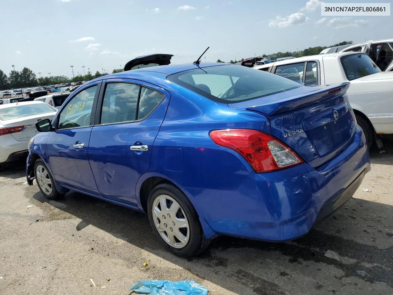 2015 Nissan Versa S VIN: 3N1CN7AP2FL806861 Lot: 65719014