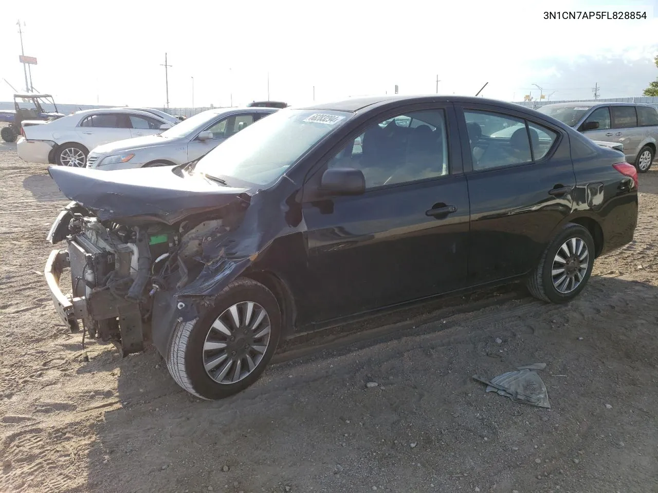 2015 Nissan Versa S VIN: 3N1CN7AP5FL828854 Lot: 68283294