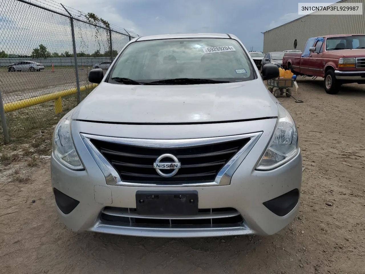 2015 Nissan Versa S VIN: 3N1CN7AP3FL929987 Lot: 69289204