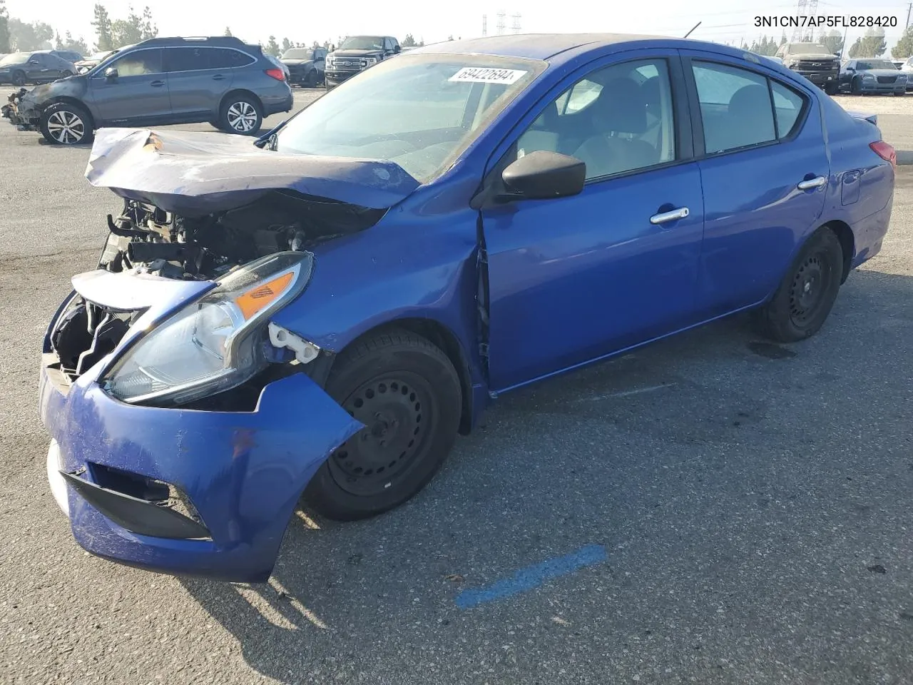 2015 Nissan Versa S VIN: 3N1CN7AP5FL828420 Lot: 69422694