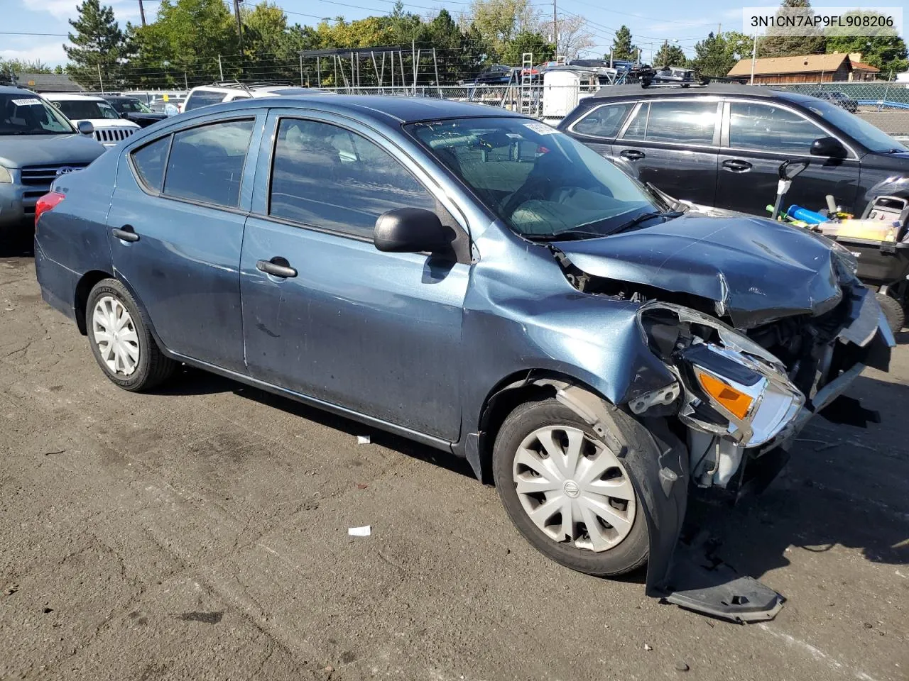 2015 Nissan Versa S VIN: 3N1CN7AP9FL908206 Lot: 69716764