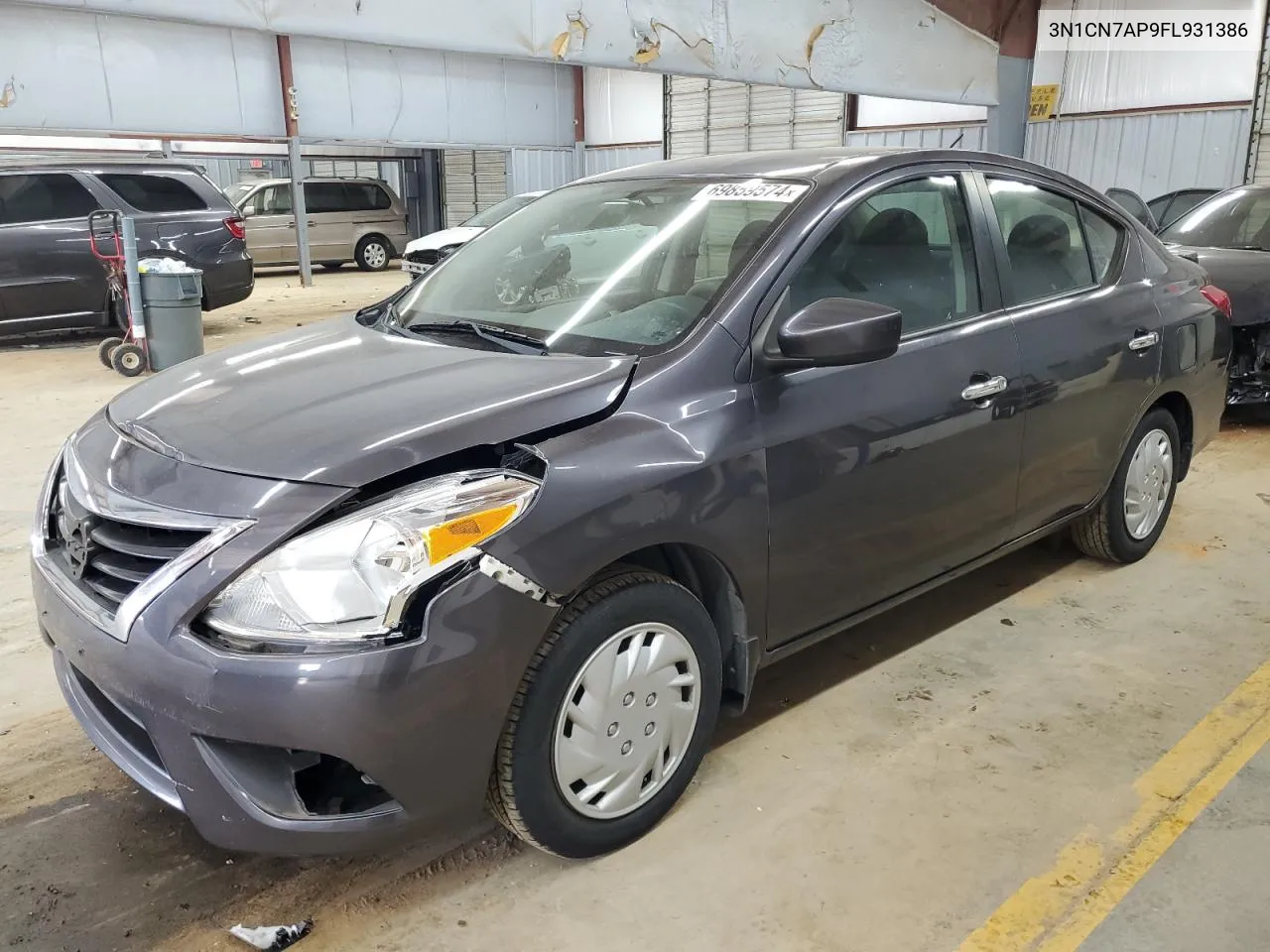 2015 Nissan Versa S VIN: 3N1CN7AP9FL931386 Lot: 69859574