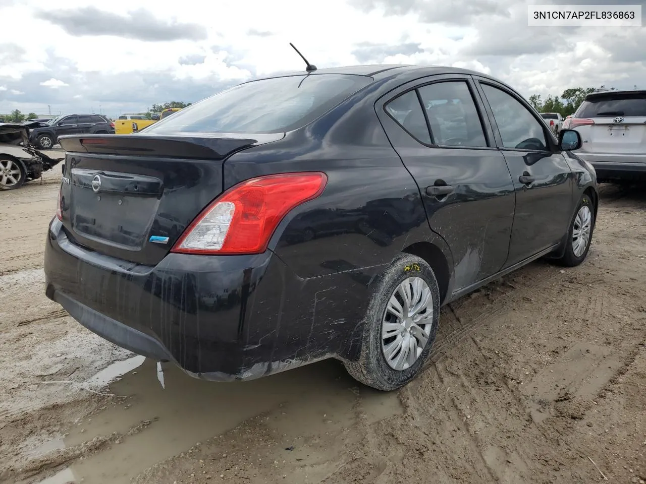 2015 Nissan Versa S VIN: 3N1CN7AP2FL836863 Lot: 69861524