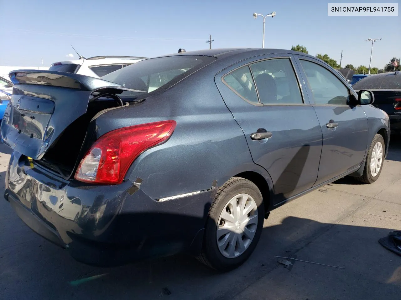 2015 Nissan Versa S VIN: 3N1CN7AP9FL941755 Lot: 70006614