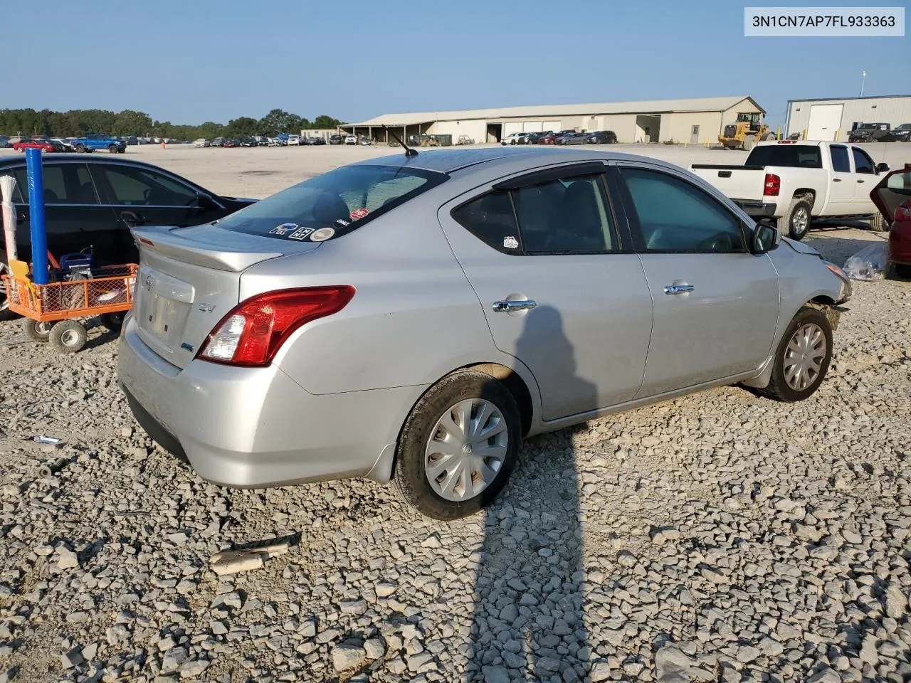 2015 Nissan Versa S VIN: 3N1CN7AP7FL933363 Lot: 70845944