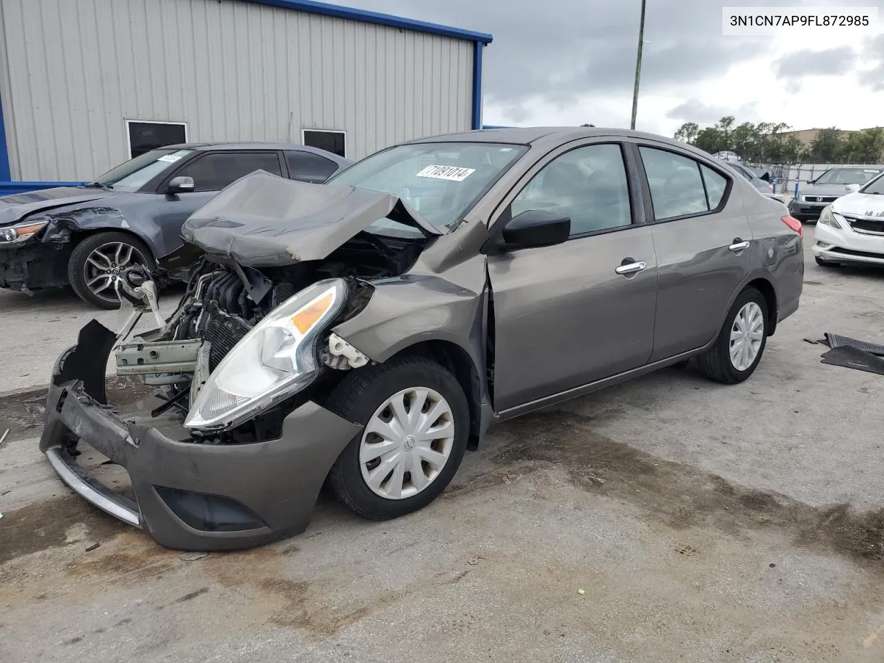 2015 Nissan Versa S VIN: 3N1CN7AP9FL872985 Lot: 71091014