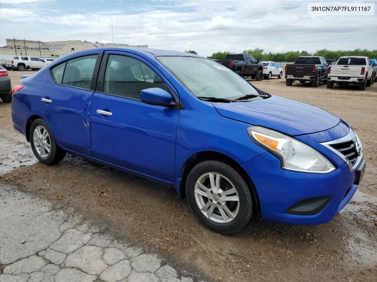 2015 Nissan Versa S VIN: 3N1CN7AP7FL911167 Lot: 71110934