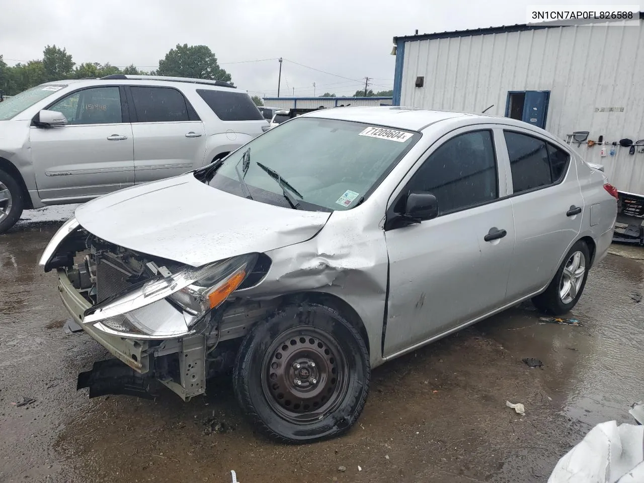 2015 Nissan Versa S VIN: 3N1CN7AP0FL826588 Lot: 71209604