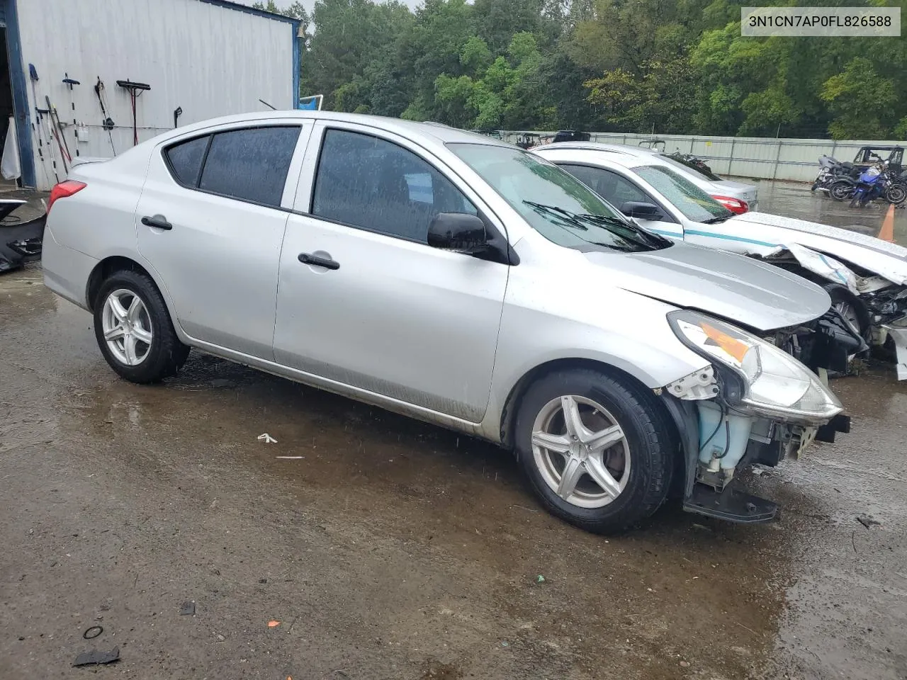 2015 Nissan Versa S VIN: 3N1CN7AP0FL826588 Lot: 71209604