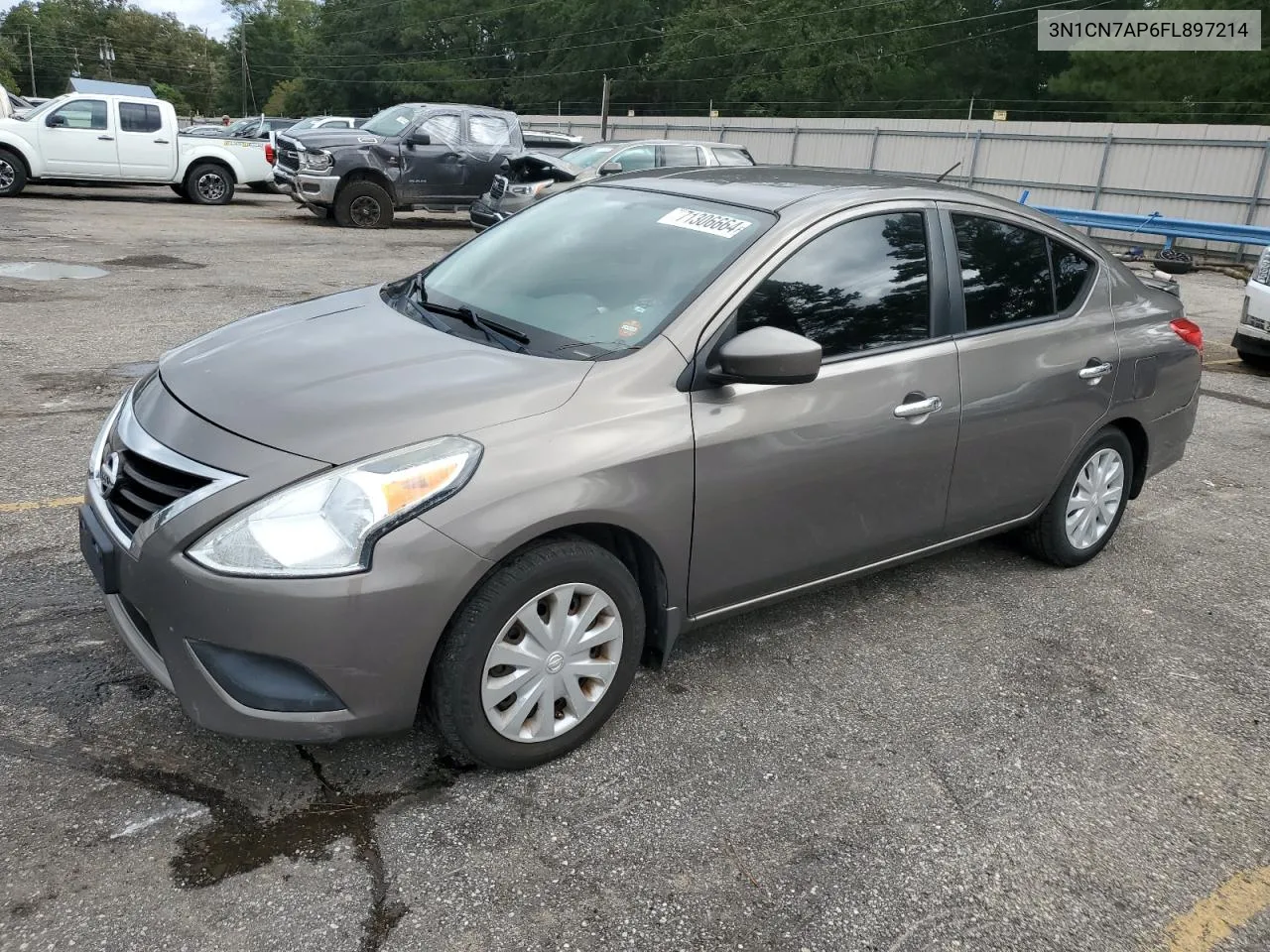 2015 Nissan Versa S VIN: 3N1CN7AP6FL897214 Lot: 71306664