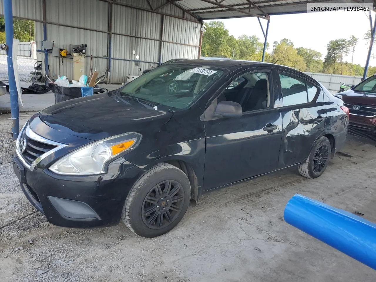 2015 Nissan Versa S VIN: 3N1CN7AP1FL938462 Lot: 71478194