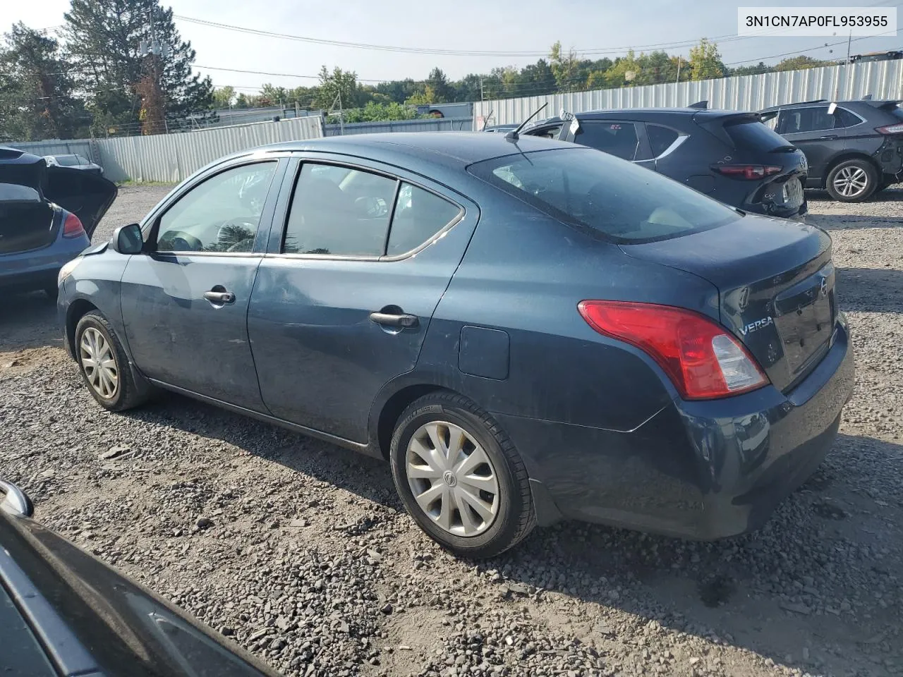 2015 Nissan Versa S VIN: 3N1CN7AP0FL953955 Lot: 71935684