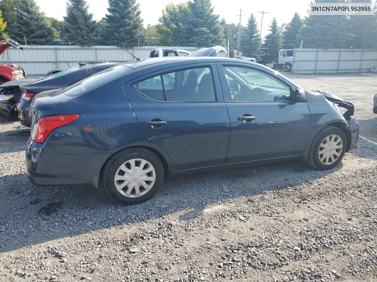 2015 Nissan Versa S VIN: 3N1CN7AP0FL953955 Lot: 71935684