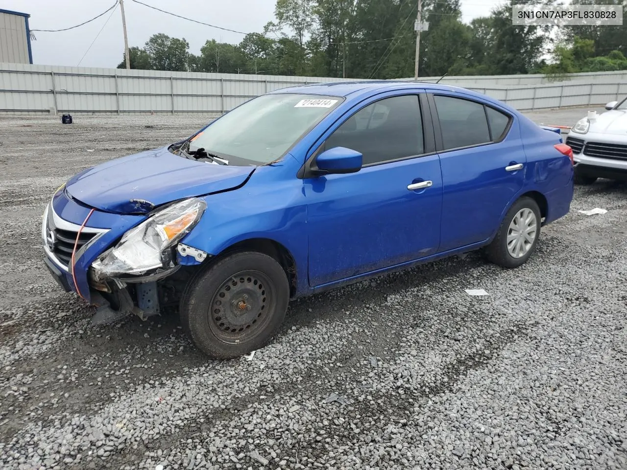 2015 Nissan Versa S VIN: 3N1CN7AP3FL830828 Lot: 72140414