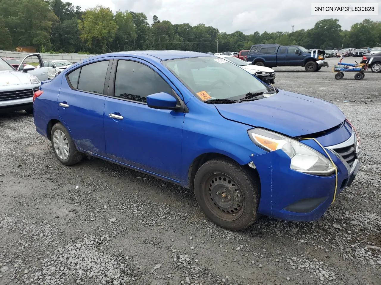 2015 Nissan Versa S VIN: 3N1CN7AP3FL830828 Lot: 72140414