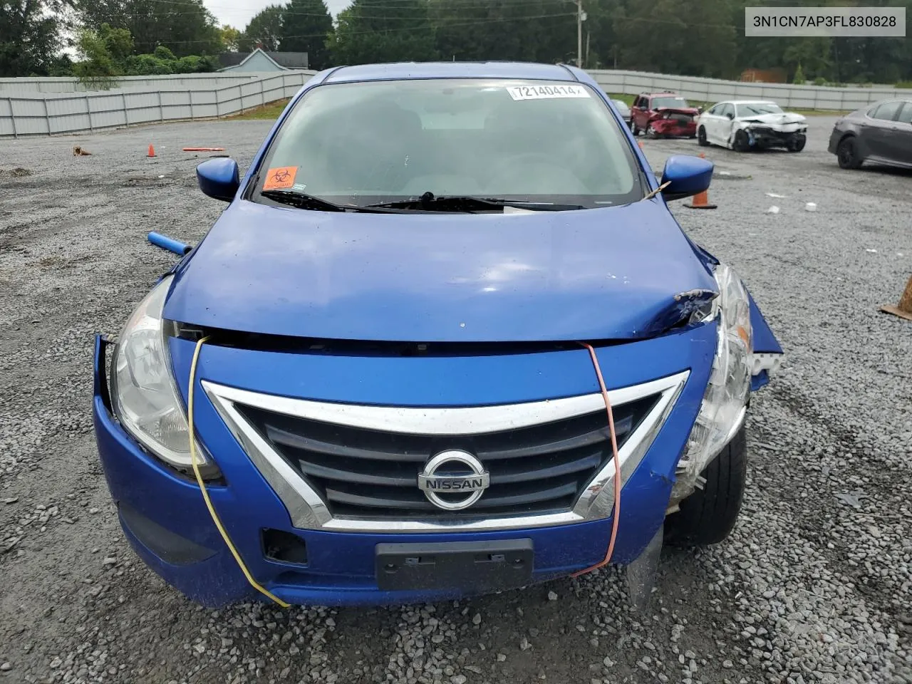 2015 Nissan Versa S VIN: 3N1CN7AP3FL830828 Lot: 72140414